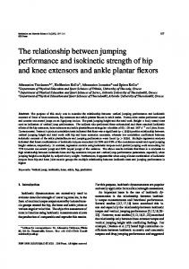 The relationship between jumping performance and ... - IOS Press