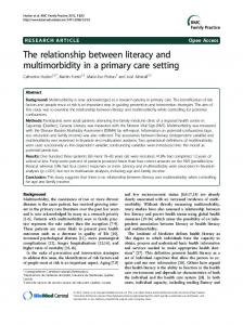 The relationship between literacy and ... - Semantic Scholar