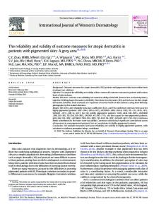 The reliability and validity of outcome measures for atopic ... - Core