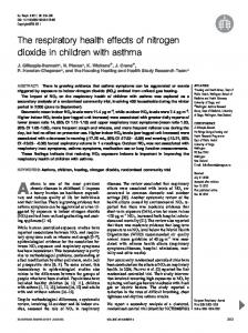The respiratory health effects of nitrogen dioxide in ... - Semantic Scholar