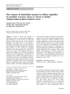 The Response of Antioxidant Enzymes in Cellular Organelles in ...