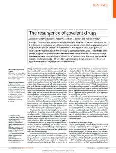 The resurgence of covalent drugs