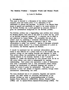 The Robbins Problem - Computer Proofs and Human Proofs by Louis ...