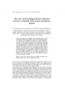 The Role of Knowledge-Intensive Business Services in Spanish Local ...