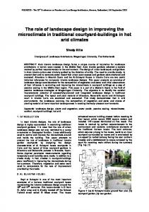 The role of landscape design in improving the microclimate in ...