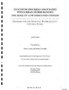 the role of low dissolved oxygen