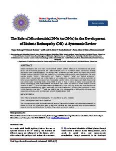 The Role of Mitochondrial DNA