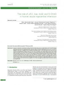 The role of p53, bax, bcl2, and 8-OHdG