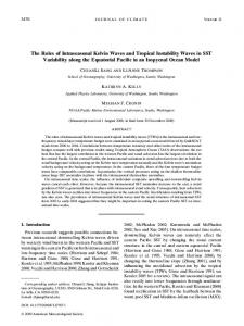 The Roles of Intraseasonal Kelvin Waves and Tropical Instability ...