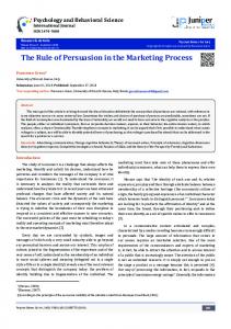 The Rule of Persuasion in the Marketing Process - Juniper ...www.researchgate.net › publication › fulltext › The-Rule-