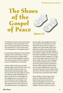 The Shoes of the Gospel of Peace