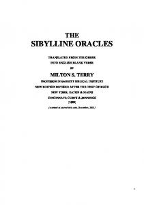 The Sibylline Oracles PDF