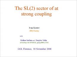 The SL(2) sector of at strong coupling