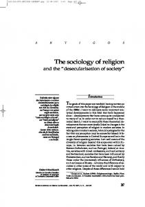 The sociology of religion