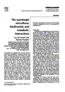 The sourdough microflora: biodiversity and metabolic interactions