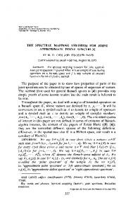 THE SPECTRAL MAPPING THEOREM FOR ... - Semantic Scholar