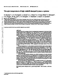 The spin temperature of high-redshift damped Lyman-$\alpha $ systems