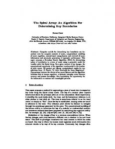 The Spiral Array: An Algorithm For Determining ... - Semantic Scholar