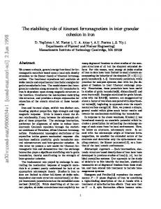 The stabilizing role of itinerant ferromagnetism in inter-granular ...