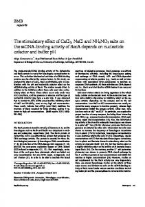 The stimulatory effect of CaCl2, NaCl and NH4NO3 salts on the ...