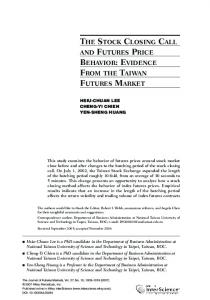 The stock closing calland futures price behavior ... - Wiley Online Library