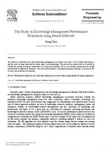 The Study on Knowledge Management