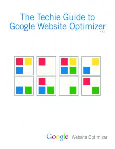 The Techie Guide to Google Website Optimizer (PDF