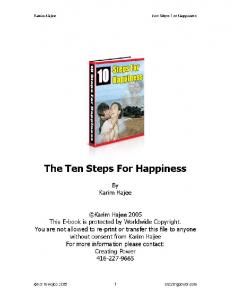 The Ten Steps For Happiness