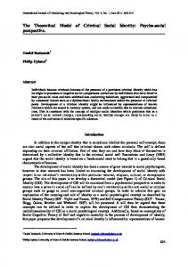 The Theoretical Model of Criminal Social Identity: Psycho ... - CiteSeerX