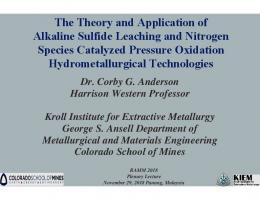 The Theory and Application of Alkaline Sulfide