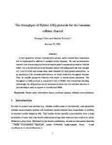 The throughput of Hybrid-ARQ protocols for the ... - Semantic Scholar