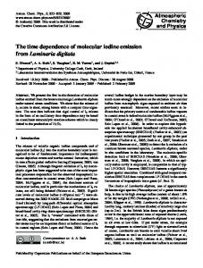 The time dependence of molecular iodine emission from ... - Core