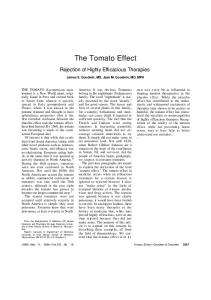 The Tomato Effect - CiteSeerX