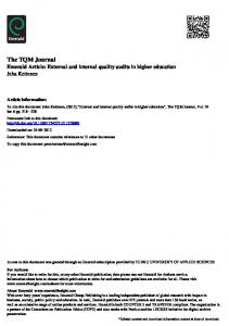 The TQM Journal