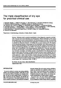 The triple classification of dry eye for practical clinical ...