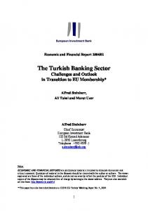 The Turkish Banking Sector - European Investment Bank