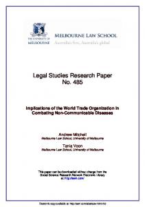 the university of melbourne - SSRN