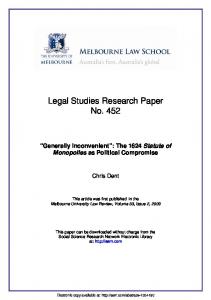 the university of melbourne - SSRN