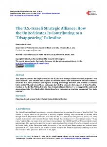 The U.S.-Israeli Strategic Alliance: How the United States Is ...