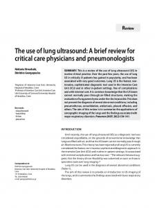 The use of lung ultrasound: A brief review for critical