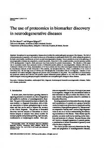 The use of proteomics in biomarker discovery in ... - BioMedSearch