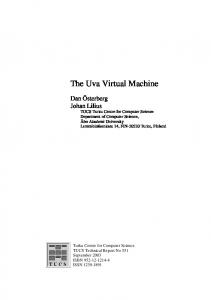 The Uva Virtual Machine