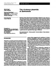 The virulence plasmids of Salmonella