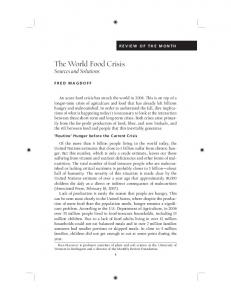 The World Food Crisis