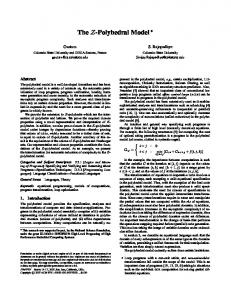 The Z-Polyhedral Model - CiteSeerX