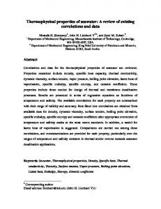 Themophysical properties of Seawater