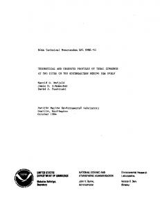 Theoretical and observed profiles of tidal currents at ... - NOAA/PMEL