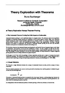 Theory Exploration with Theorema