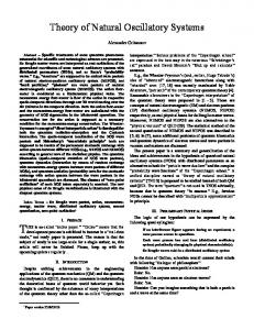 Theory of Natural Oscillatory Systems