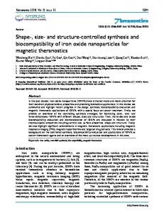 Theranostics Shape-, size- and structure